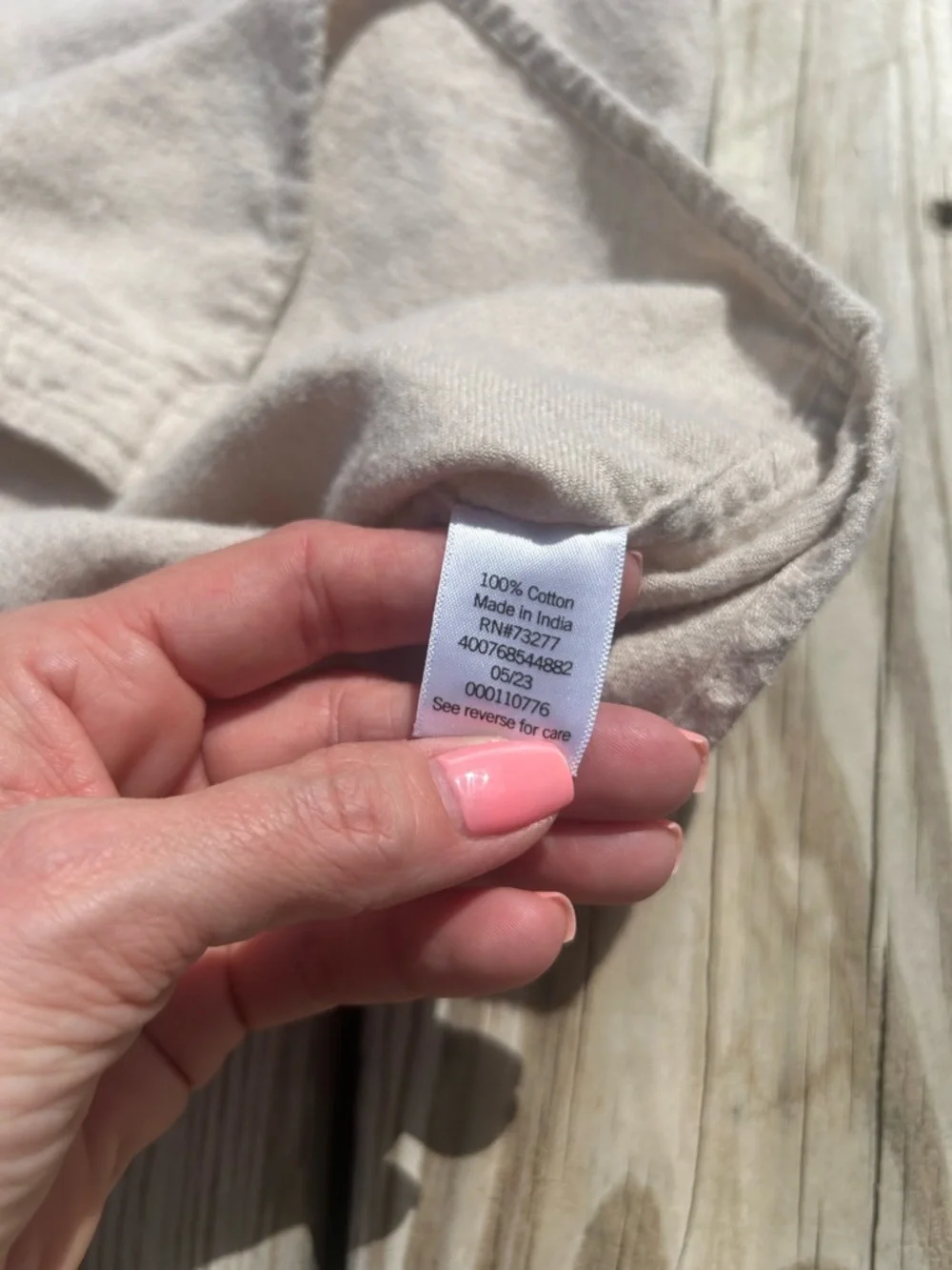 Sonoma Supersoft Flannel‎ mens Color Beige Size Medium Classic Outdoor Cozy